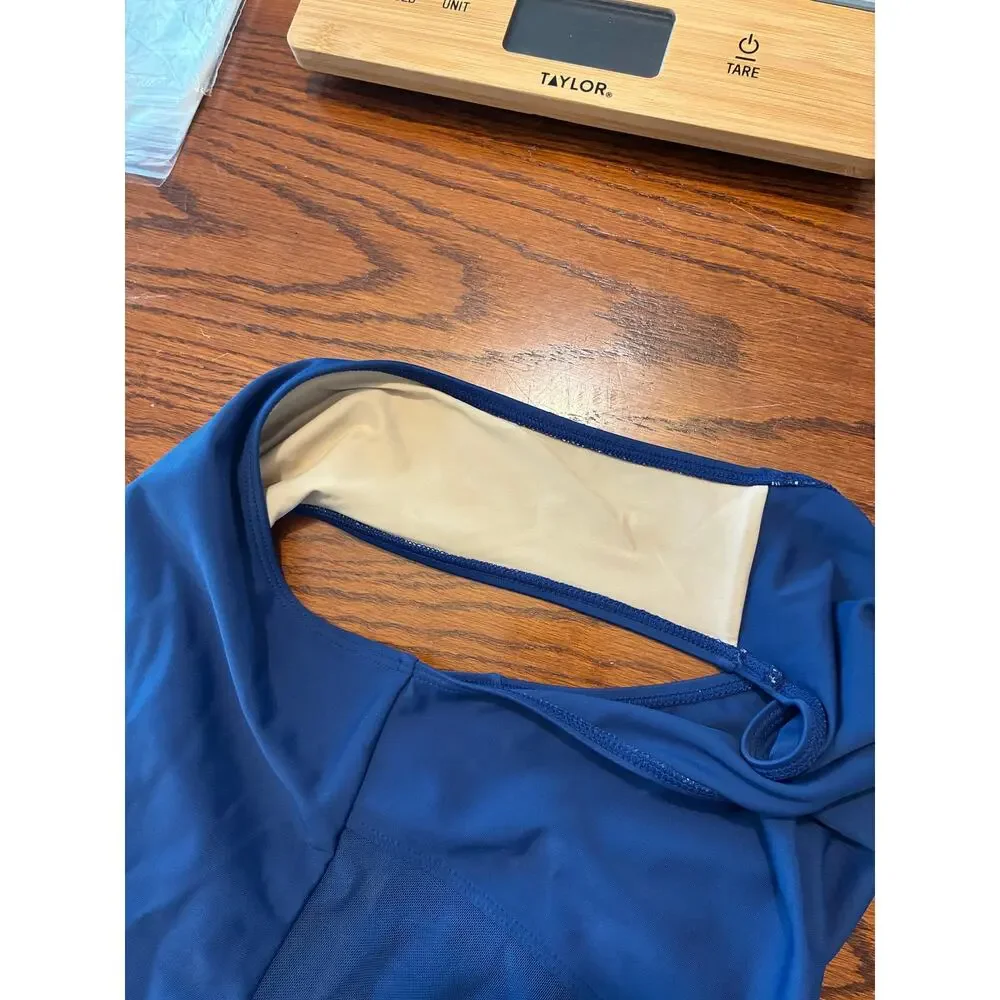 Summersalt The Mesh Driver Navy One Piece Swimsuit Women's Size 6
